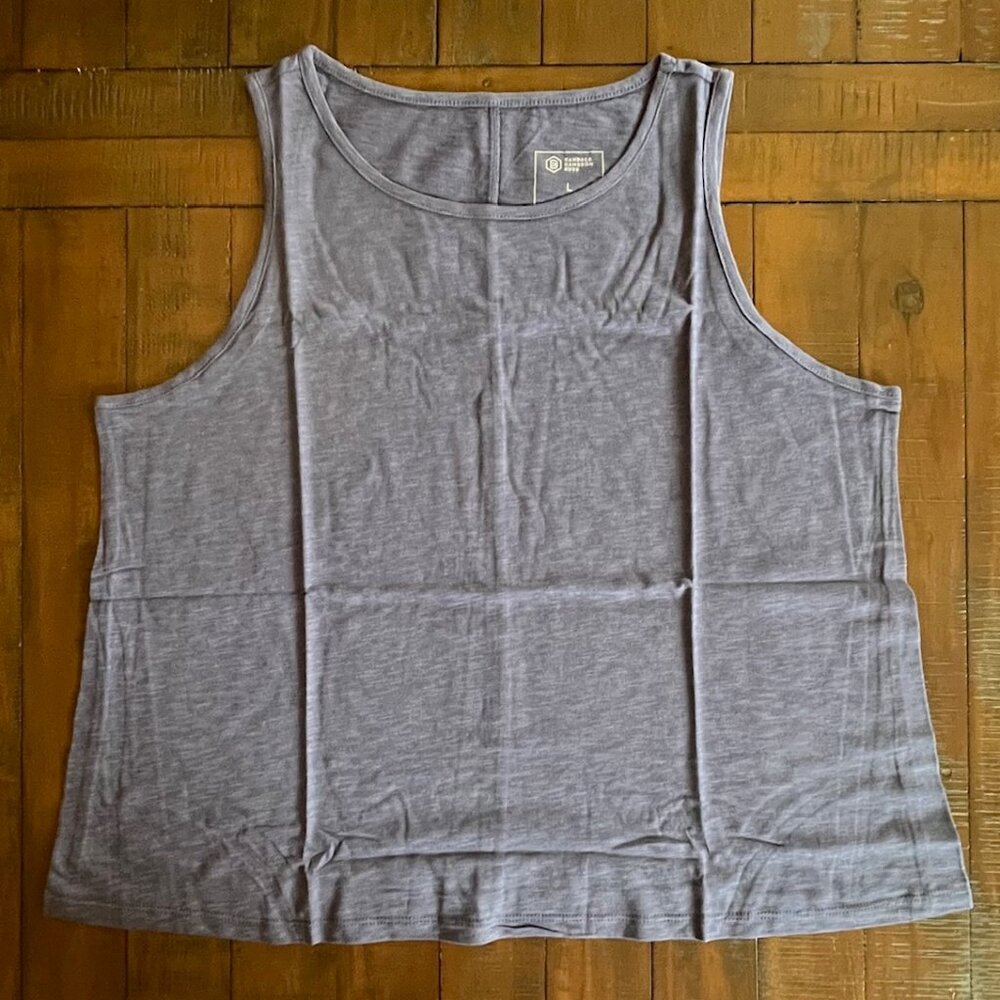 Candace Cameron Bure Blue/Gray Tank Top Size L
